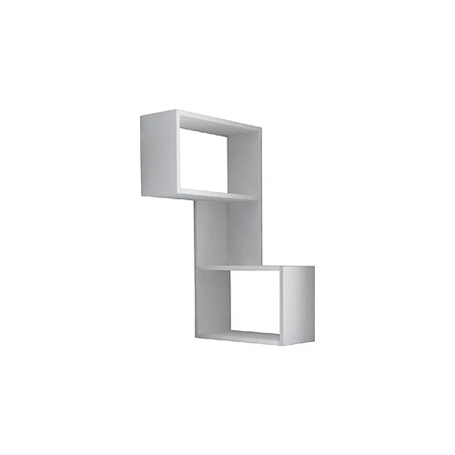 Toilinux Étagère murale 3 niveaux H.85 cm - Blanc