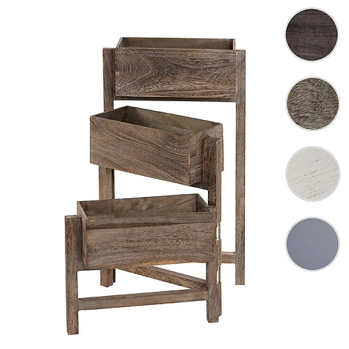 Mendler Étagère jardinière bois - Marron
