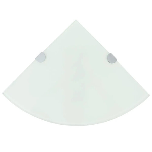 vidaXL Étagère de Coin Verre Blanc