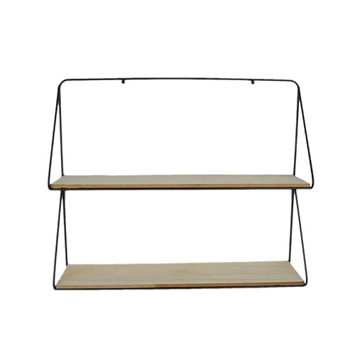 The Home Deco Factory Etagère murale double ronde - Noir