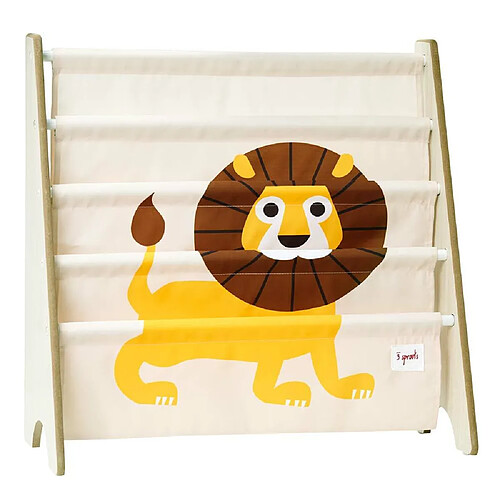 3 sprouts bibliothèque enfant lion - Bois