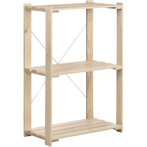 Astigarraga Étagère colonne pin massif - Beige