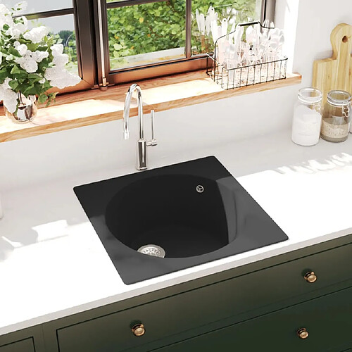 Evier Granit VidaXL - Noir
