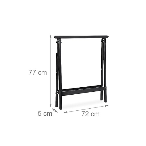 Helloshop26 Tréteaux en acier - Lot de 2