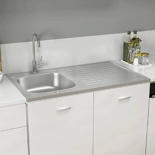vidaXL Évier & Égouttoir Inox
