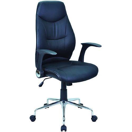 Pegane Fauteuil de bureau - Noir mat