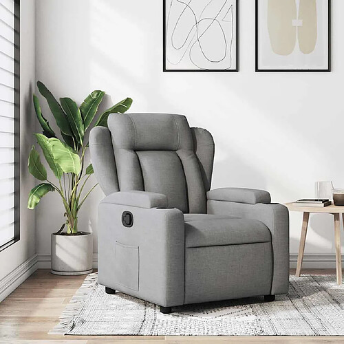 vidaXL Fauteuil inclinable - Gris clair