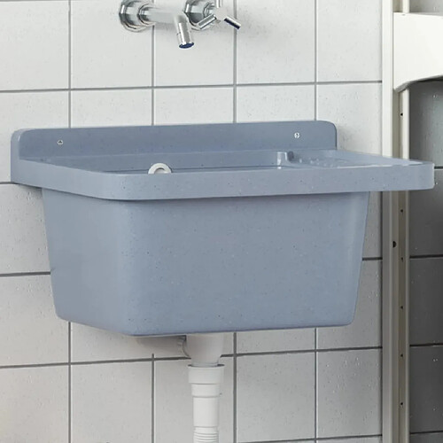 VidaXL Lavabo mural résine 50x35x24 cm