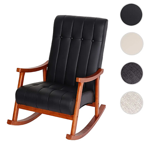 Mendler Fauteuil à bascule - Noir