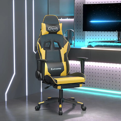 VidaXL Chaise de Jeu - Noir et doré