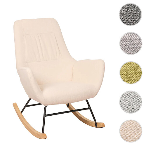 Mendler Fauteuil à bascule relax - Blanc