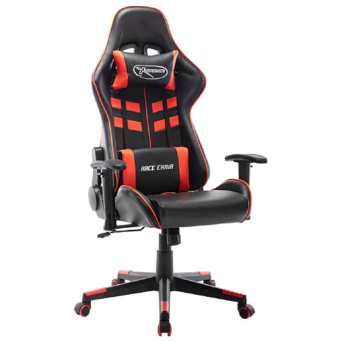 vidaXL Chaise de jeu - Noir Rouge