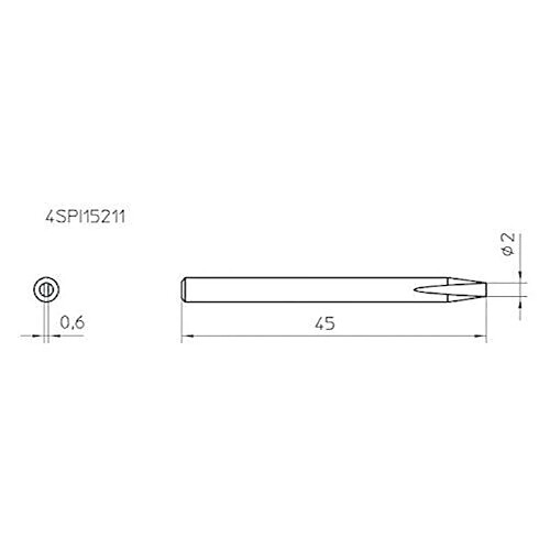 Weller Panne de rechange 0.4mm
