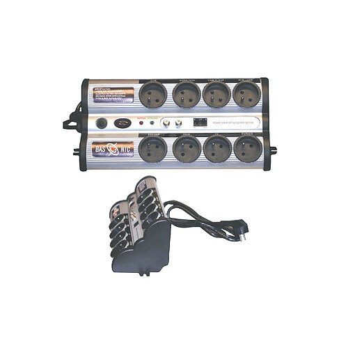 Bloc multiprise sécurisée ELAP - Argent