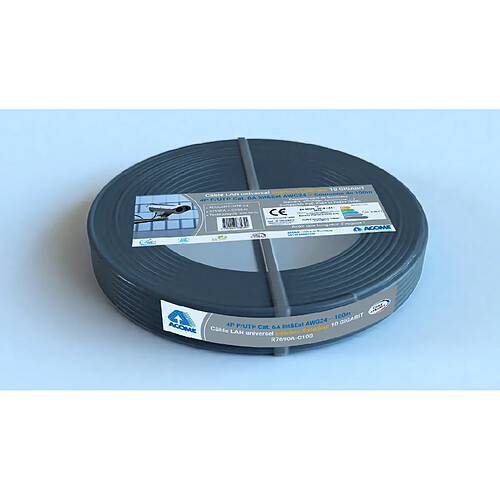 acome Câble Réseau CAT6A Extérieur 100m