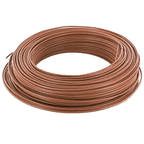 Fil rigide H07VU 1 x 2,5 mm² - Marron