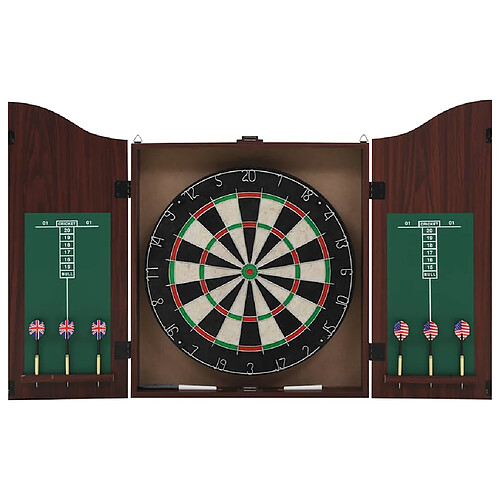 vidaXL Jeu de cibles professionnel avec armoire et fléchettes