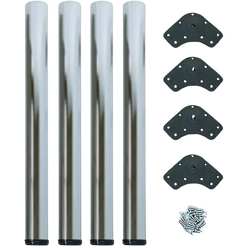 EMUCA Pieds de table en acier 60 mm
