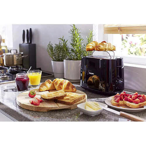 Philips Grille-pain 2 fentes - Noir