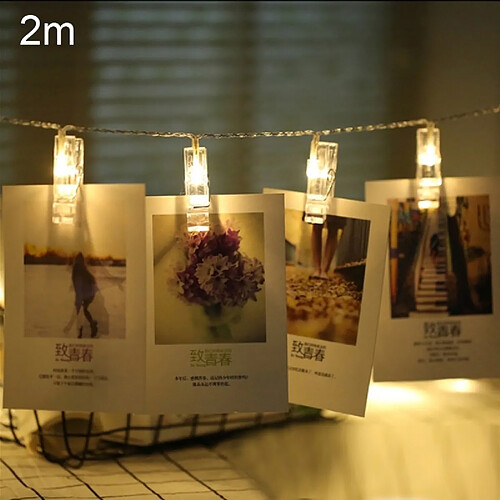 Wewoo guirlande lumineuse 20 clips - Blanc
