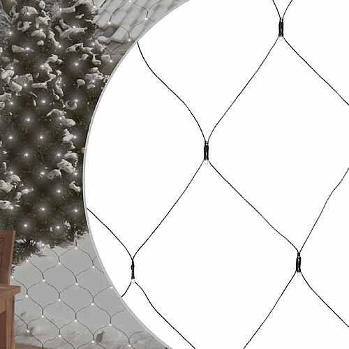 vidaXL Filet lumineux Noël 3x3m Blanc Froid