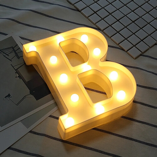 Wewoo Guirlande lumineuse lettre B - Blanc