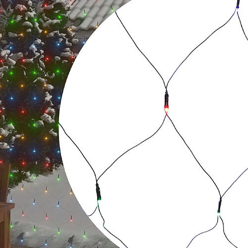 VidaXL Filet lumineux coloré de Noël