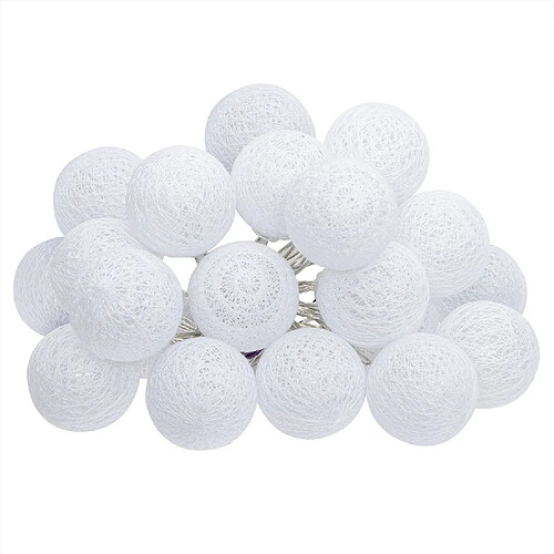 Atmosphera Guirlande sur secteur LED 20 boules - Blanc