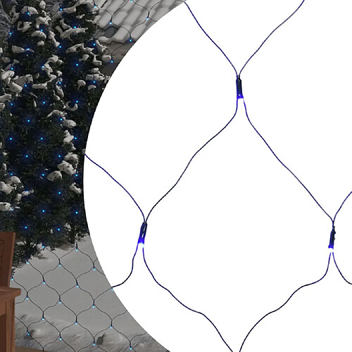 vidaXL Filet lumineux Noël 3x3 m Bleu