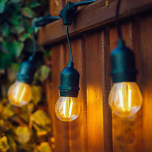 Ledkia Guirlande Extérieure 5.5m Noir 8 Douilles