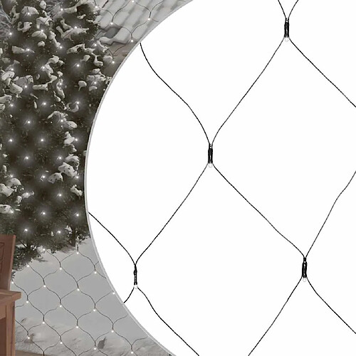 vidaXL Filet Lumineux Blanc Froid 4x4m