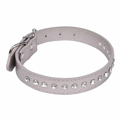 Paris Prix Collier Fantaisie pour Chien Strass - 55 cm Gris