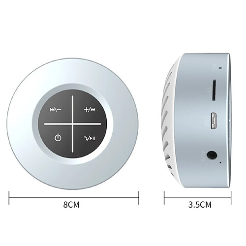 Haut-parleur Bluetooth portable - Gris
