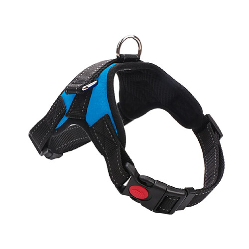 Sangle Poitrine Anti-Déflagrante Pour Chien Bleu M