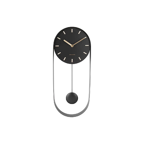 Karlsson Horloge à balancier pendulum design Charm - H. 50 cm - Noir