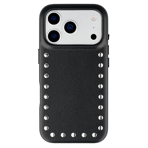 Selencia Coque arrière Studs avec MagSafe pour Apple iPhone 17 Pro - Velvet Black