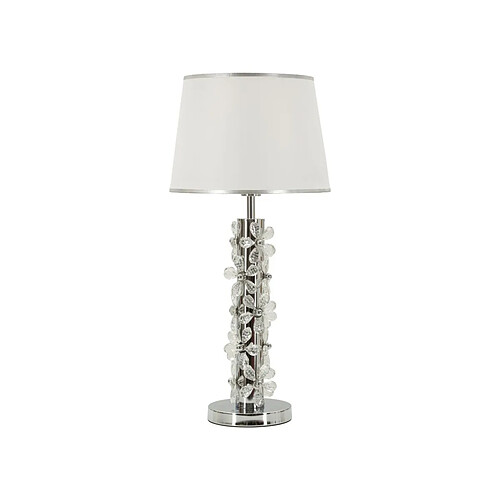 Paris Prix Lampe à Poser Design Silver Flower 74cm Argent