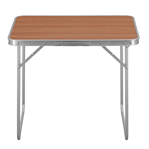 STILVORA Table pliante 70/50/60 cm chêne en aluminium fer et MDF portable
