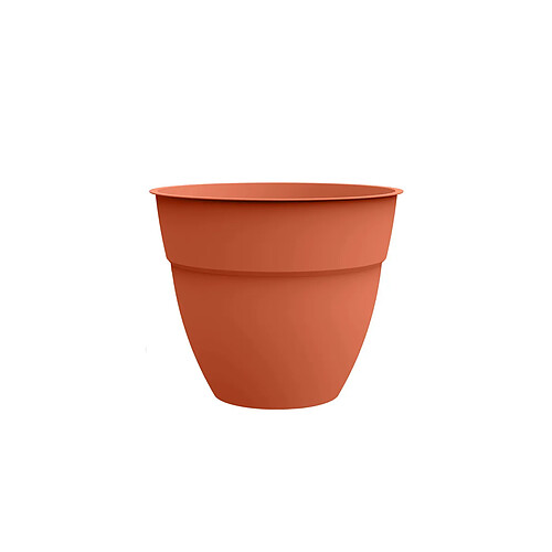 EDA Plastiques Pot de fleur rond Osaka Ø 50 x H.42,9 cm Orange terre battue - Eda