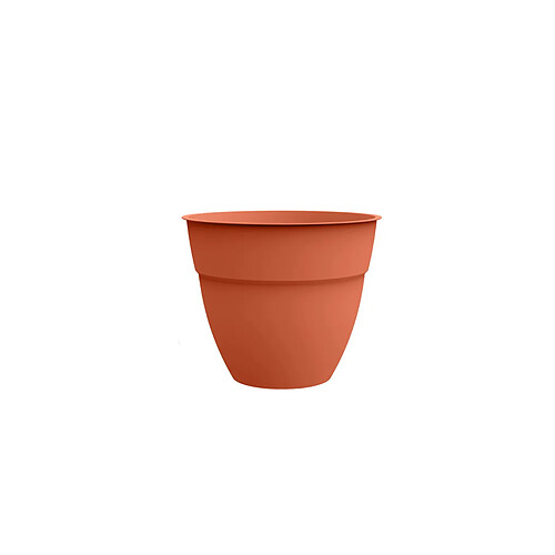 EDA Plastiques Pot de fleur rond Osaka Ø 40 x H.34,3 cm Orange terre battue - Eda