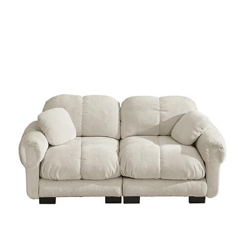ByteLike Canapé modulable 2 places type nuage en tissu chenille couleur kaki