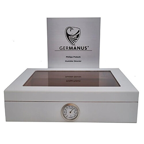 Cave à cigares Mensalla R - 30 cigares - avec hygromètre - blanche