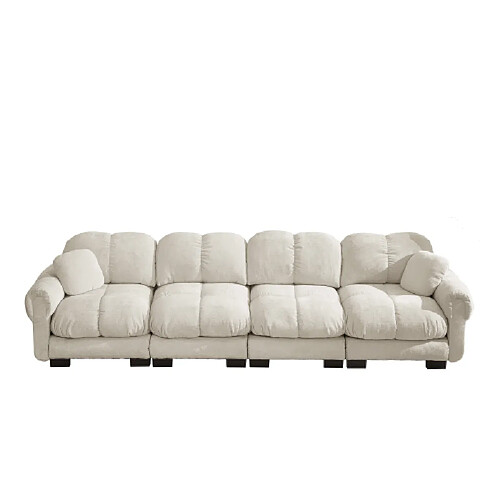 ByteLike Canapé nuage 4 places en chenille couleur kaki