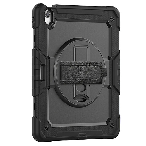 Avizar Coque Intégrale pour iPad Air 13 Pouces avec Support Rotatif et Bandoulière Noir