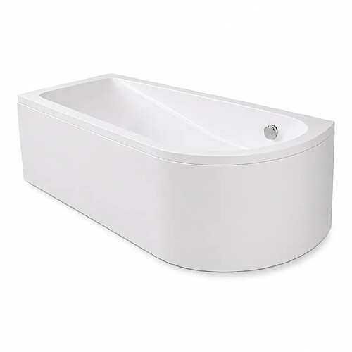 Otitec Baignoire asymétrique Oasis - 160 x 75 cm - 150 L - Gauche - Blanc