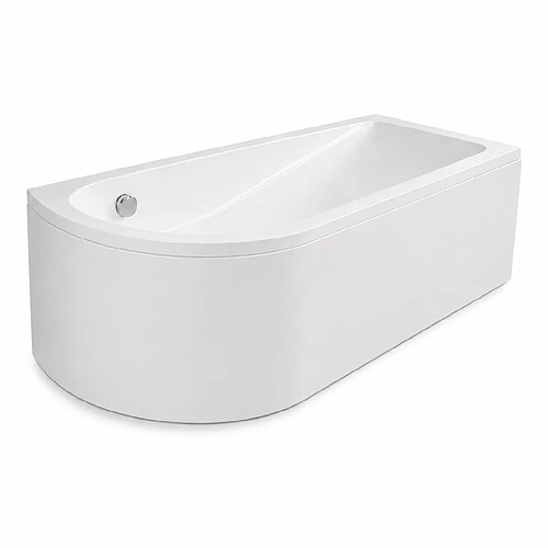 Otitec Baignoire OASIS - 170 x 75 cm - Angle droit - Blanc
