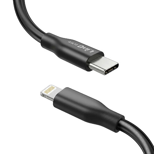 LinQ Câble Lightning vers USB-C PD 35W 4A Rangement Aimanté Auto-Enroulant 1.2m Noir