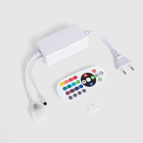 Ledkia Contrôleur pour Ruban LED Néon Dimmable 220V RGB SFLEX8 avec Contrôleur IR RGB
