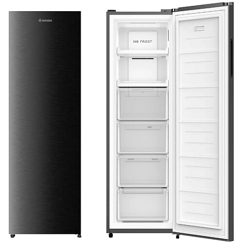 7 SEVENSTARS Sevenstars Congélateur armoire S7CA205NFB 206 litres froid ventilé noir brossé