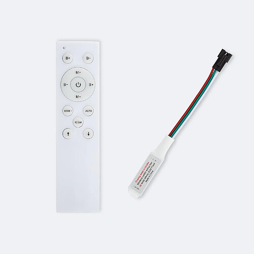 Ledkia Contrôleur Variateur LED Monochrome Digital 12-24V DC avec Télécommande RF